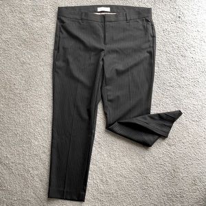 Charcoal Grey Pinstripe Gap Slim Cropped Pants